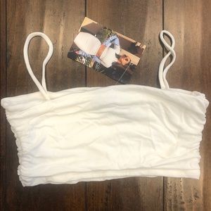 White tube top with straps